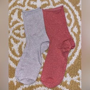 2pk Women’s Glitter Socks